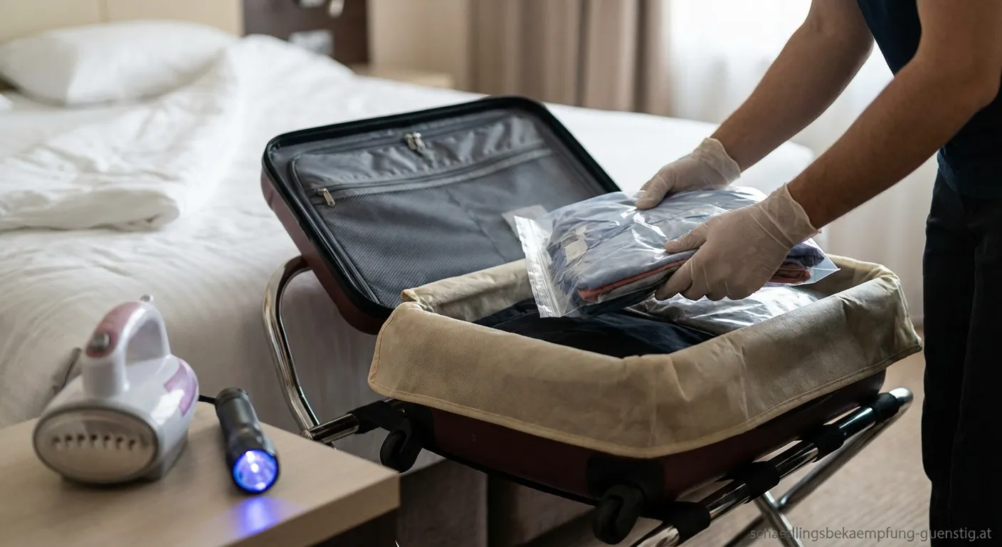 Geschütztes Reisegepäck vor Bettwanzen