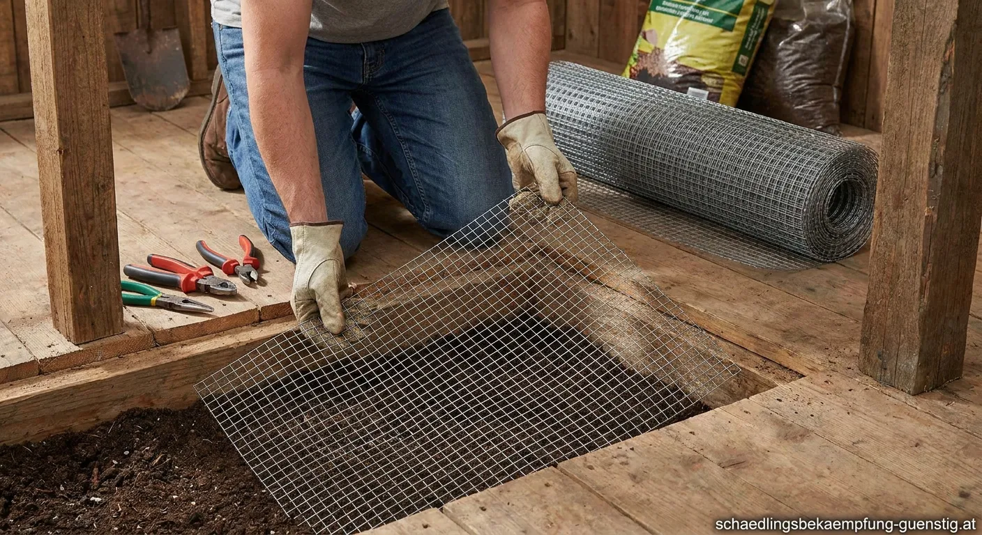 Verzinktes Metallgitter als effektiver Rattenschutz