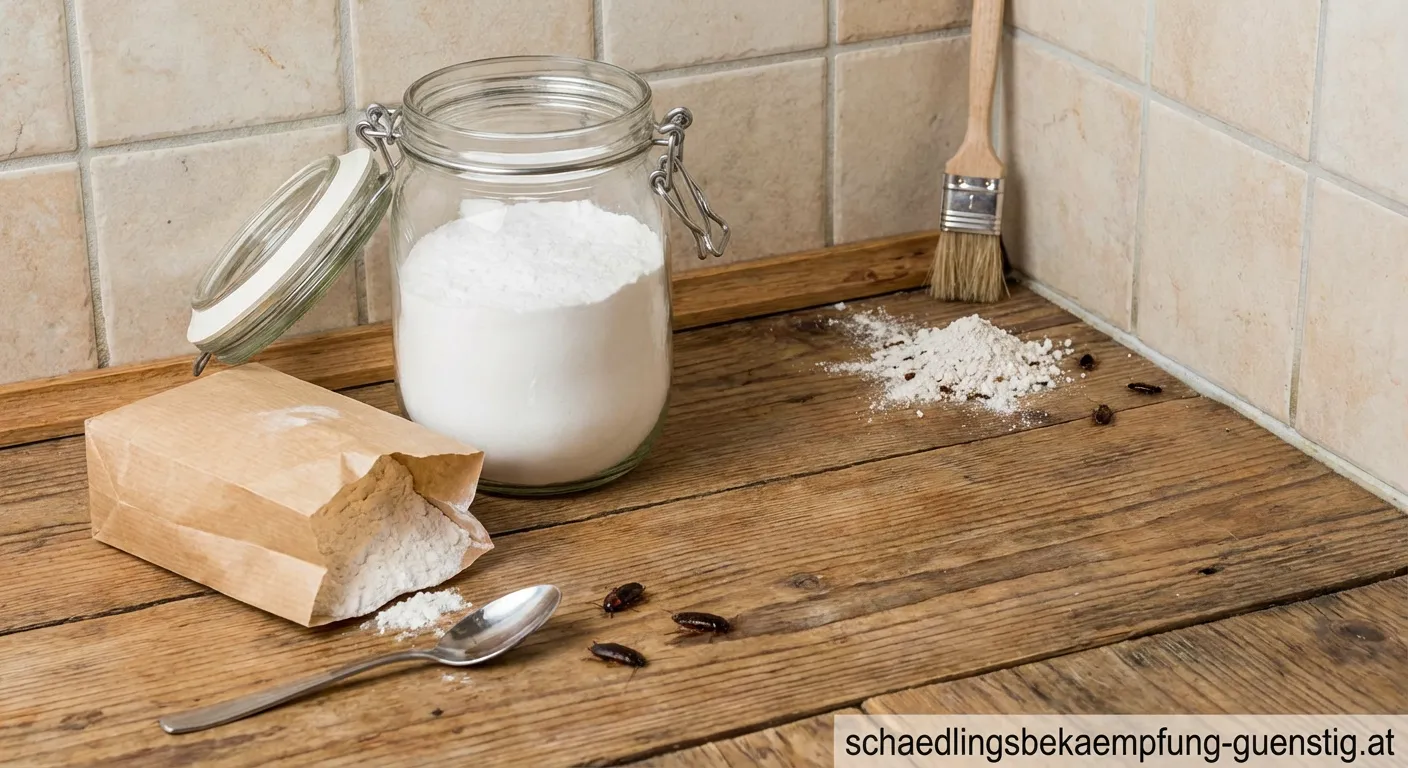 Mischung aus Puderzucker und Borax gegen Schaben