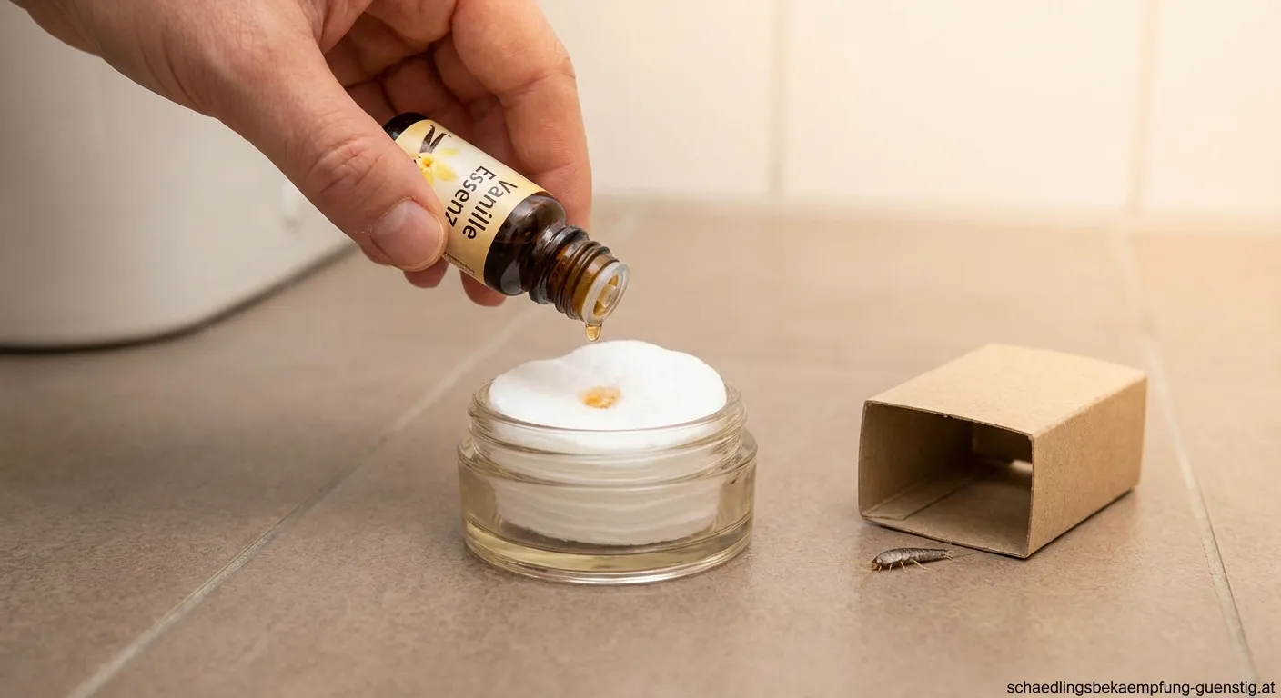 Anwendung von Silberfische Vanille Essenz in einer Falle